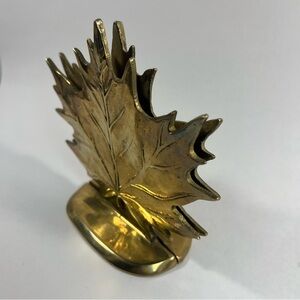 Brass Vintage Maple Leaves Bookends Retro Vintage home decor foliage